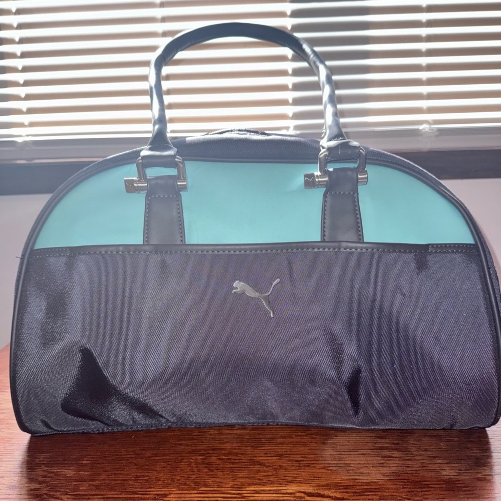 Puma Black and Teal Travel Bag